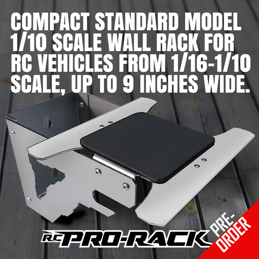 RC PRO RACK COMPACT 1/10 SCALE VEHICLE STORAGE & DISPLAY WALL RACK