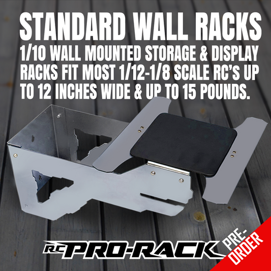 RC PRO RACK 1/10 STANDARD WALL MOUNTED STORAGE & DISPLAY RACK