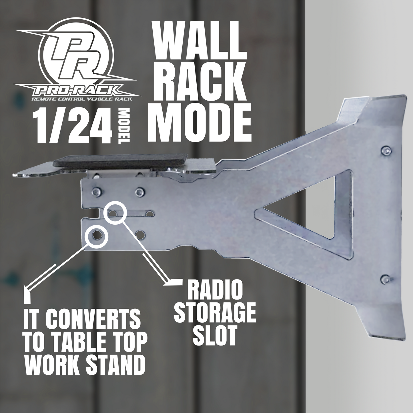 RC PRO RACK MINI ELITE 1/24 SCALE WALL STORAGE/TABLE STAND