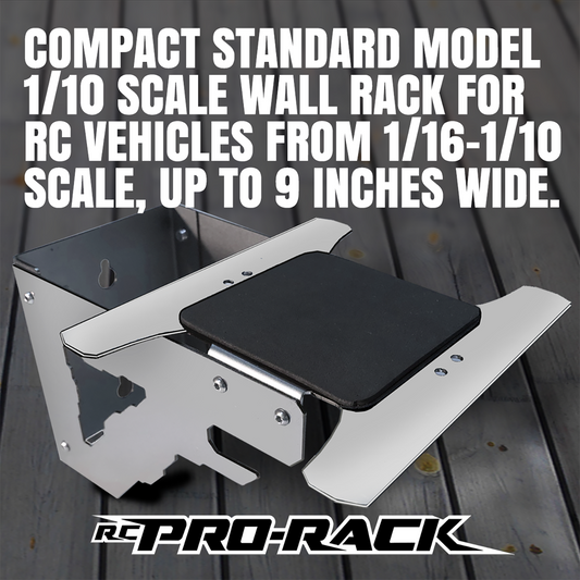 RC PRO RACK COMPACT 1/10 SCALE VEHICLE STORAGE & DISPLAY WALL RACK