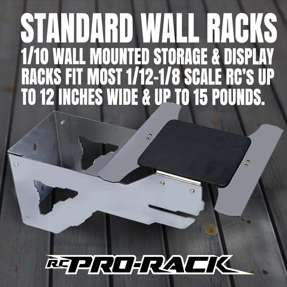 RC PRO RACK 1/10 STANDARD WALL MOUNTED STORAGE & DISPLAY RACK