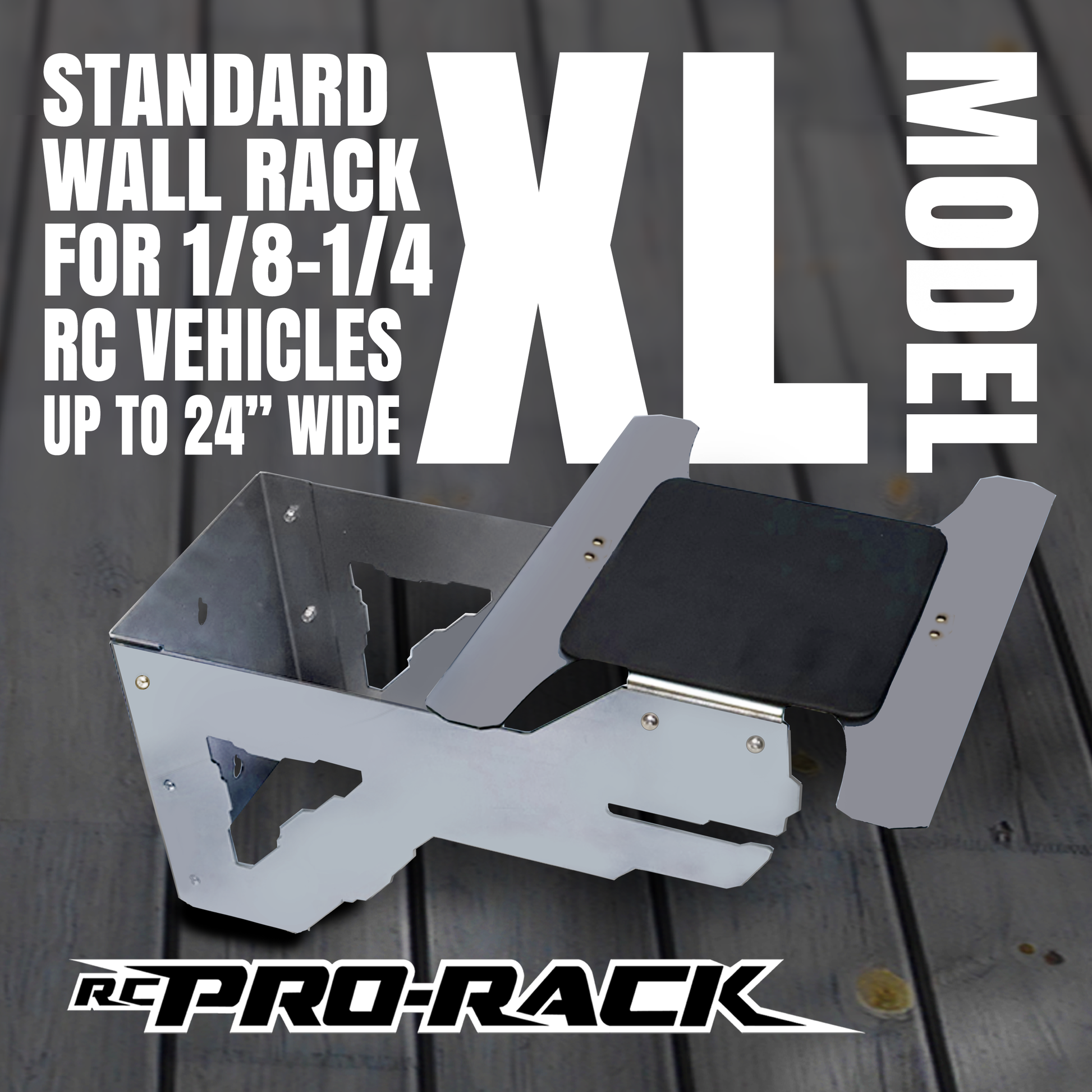 RC PRO RACK XL WALL STORAGE AND DISPLAY RACK 1/8-1/5 SCALE – rcprorack