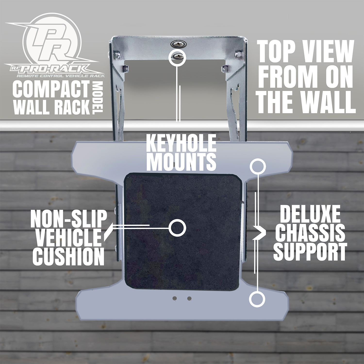 RC PRO RACK COMPACT 1/10 SCALE VEHICLE STORAGE & DISPLAY WALL RACK ...