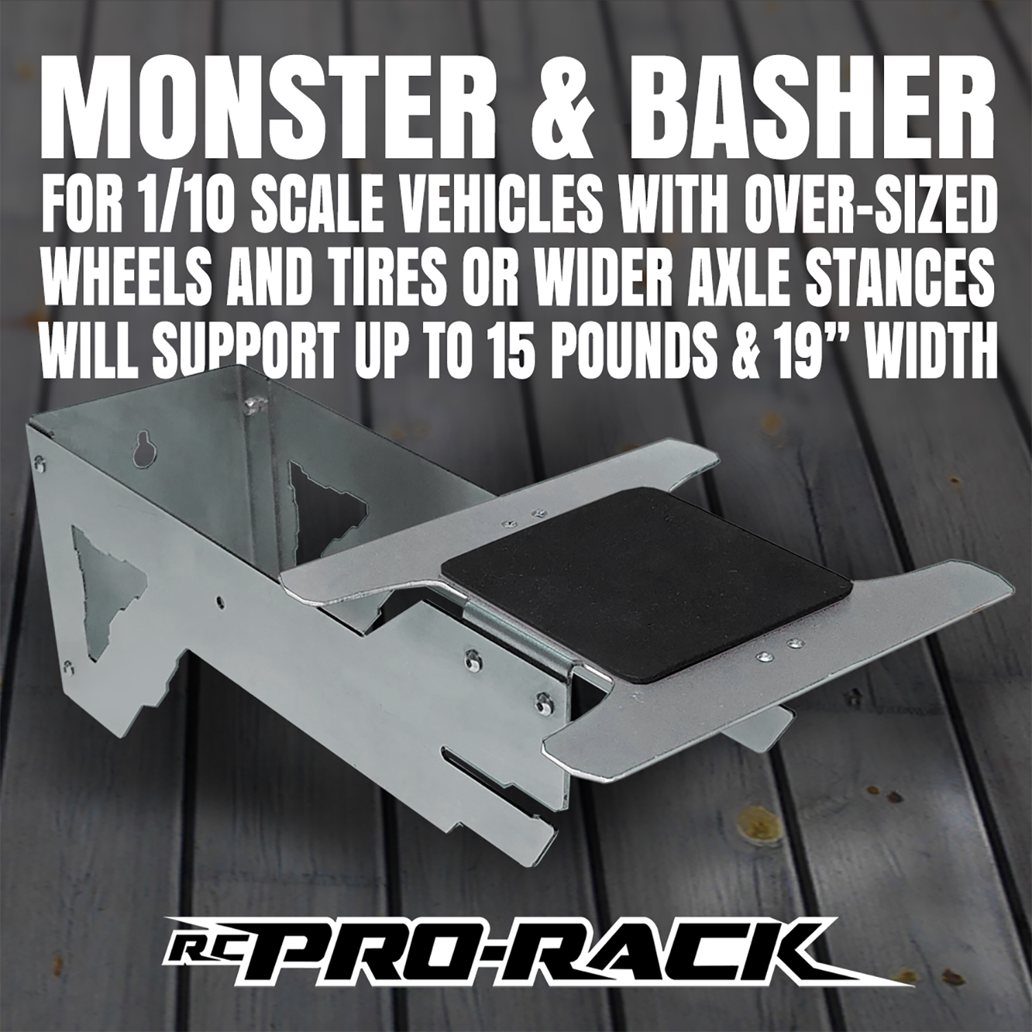 Monster Innavator Rack RC PRO RACK 1/10-1/8 SCALE BASHER & MONSTER TRUCK WALL RACK – rcprorack