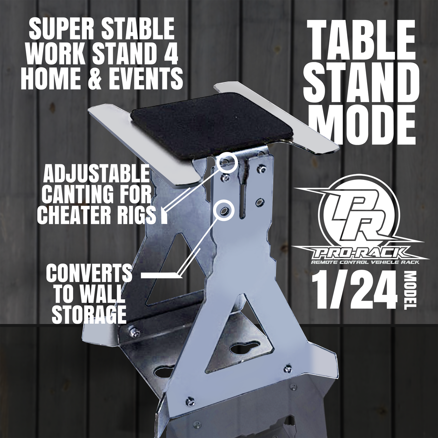 RC PRO RACK MINI ELITE 1/24 SCALE WALL STORAGE/TABLE STAND