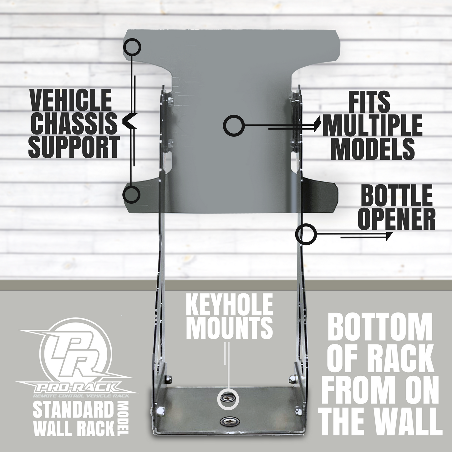Rctha Rack RC PRO RACK 1/10 STANDARD WALL MOUNTED STORAGE & DISPLAY RACK – rcprorack