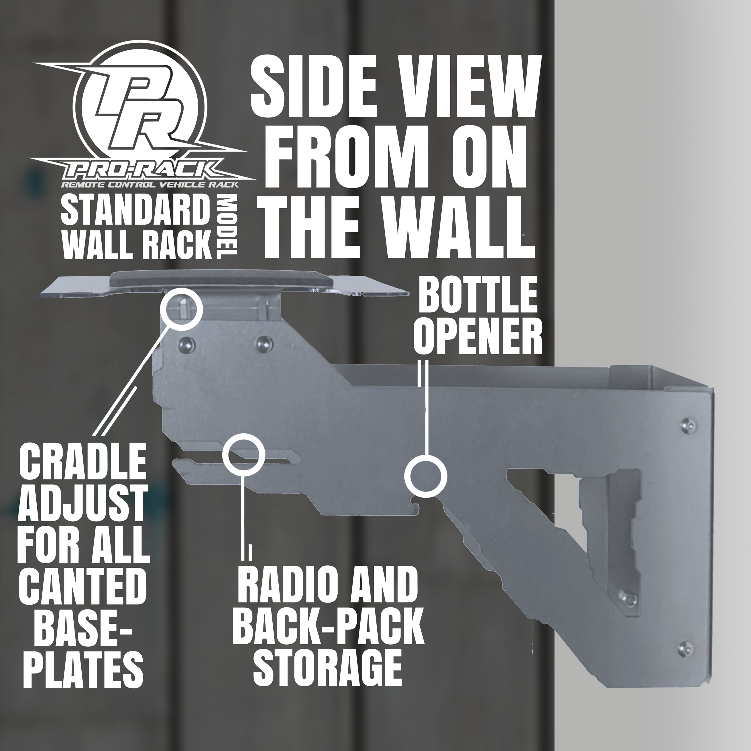 Basic Rack For Rnc RC PRO RACK 1/10 STANDARD WALL MOUNTED STORAGE & DISPLAY RACK – rcprorack