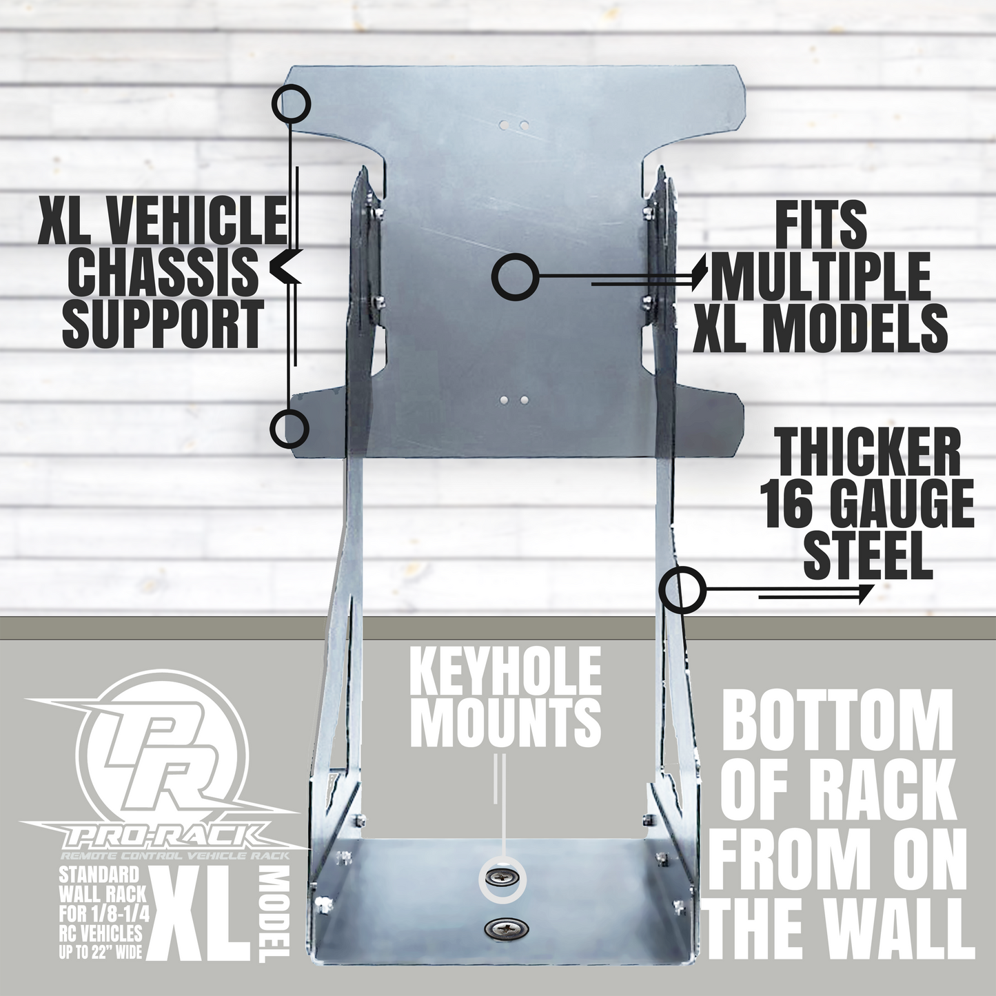 RC PRO RACK XL WALL STORAGE AND DISPLAY RACK 1/8-1/5 SCALE