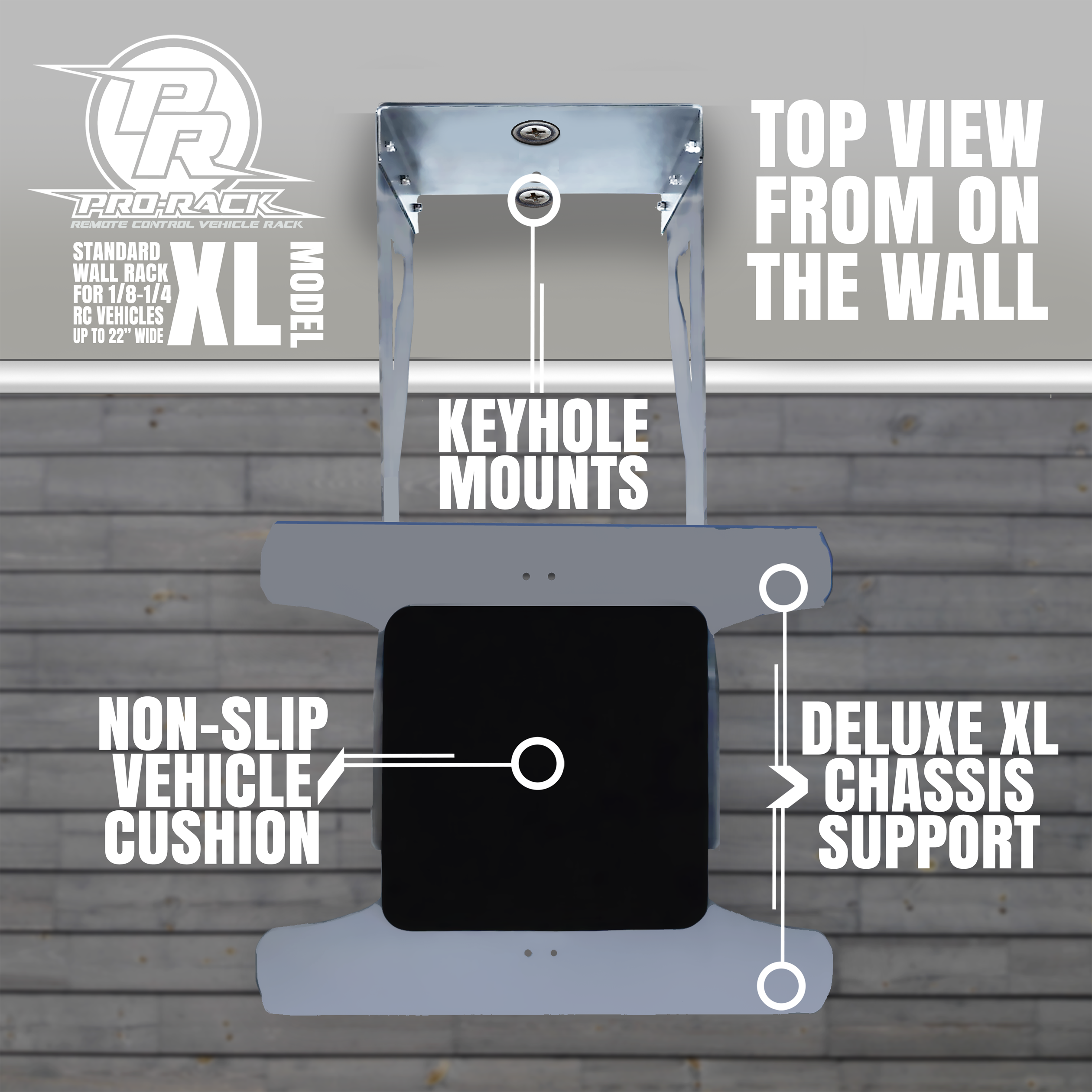 RC PRO RACK XL WALL STORAGE AND DISPLAY RACK 1/8-1/5 SCALE – rcprorack